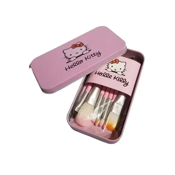 Hello Kitty Makeup Brushes Fashion Anime Sanrio Y2k Accessories Beauty Tools - Picture 4 of 7